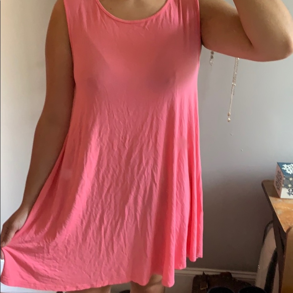 Pink piko dress
